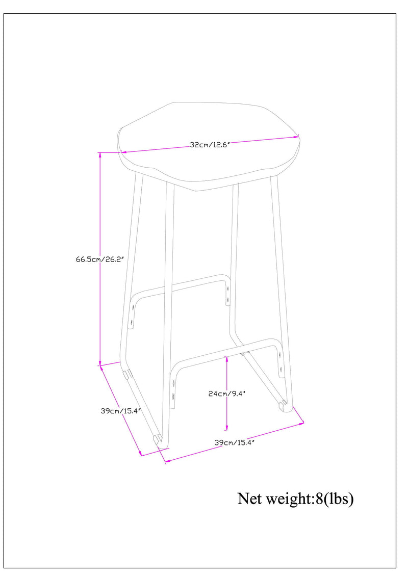 Orson - Saddle Counter Height Stool (Set of 2) - Natural