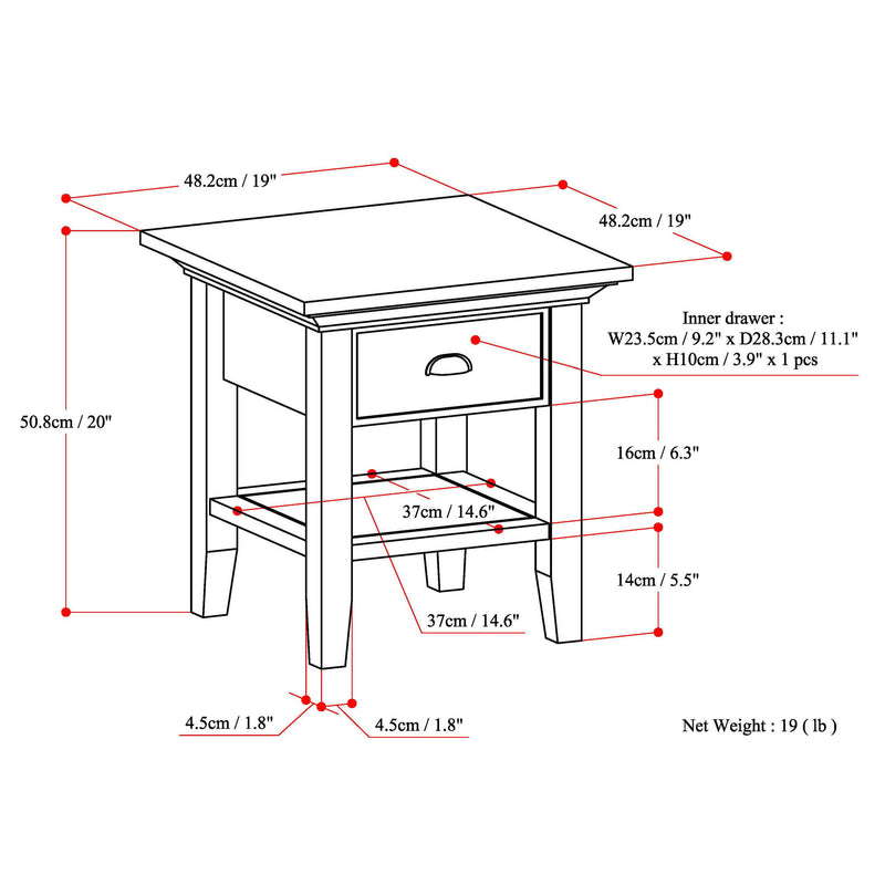 Redmond - Handcrafted End Table