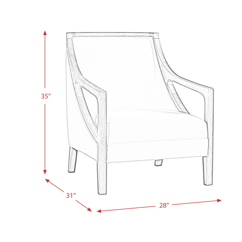 Hopkins - Chair With White Wash Arm - Columbia Natural