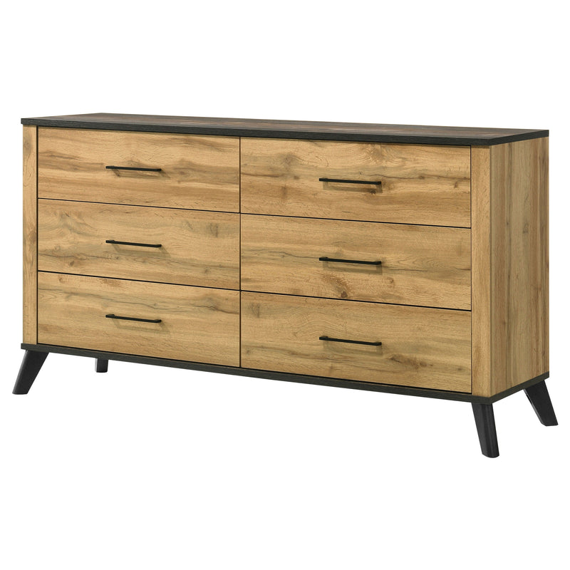 Kaywood - 6-Drawer Dresser Cabinet - Natural Pine