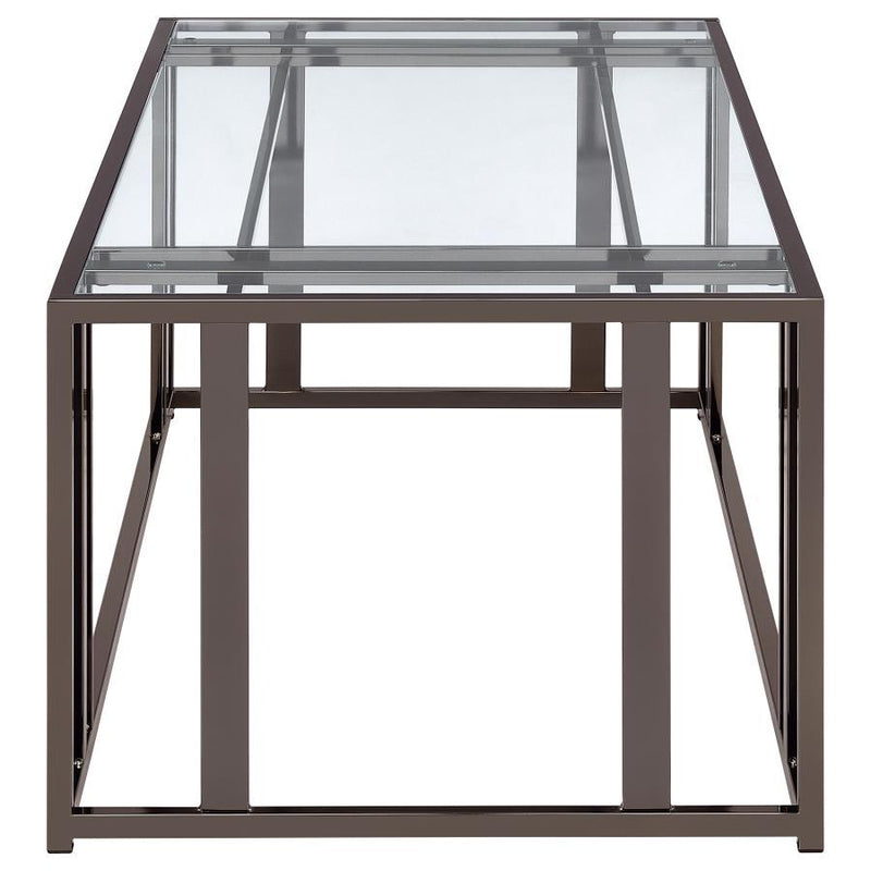 Adri - Rectangular Glass Top Coffee Table