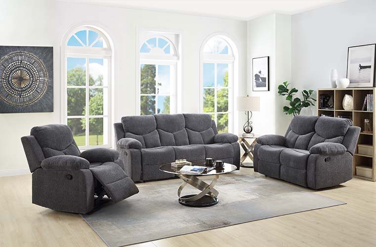 Kalen - Glider Recliner - Gray Chenille