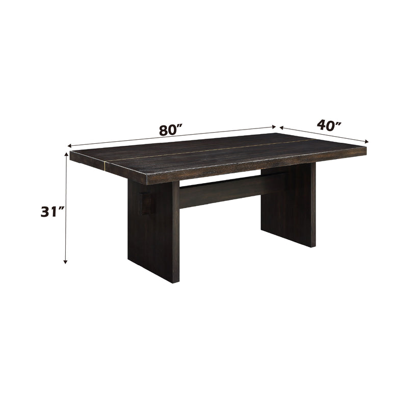 Jaramillo - Rustic Dining Table - Espresso / Gold