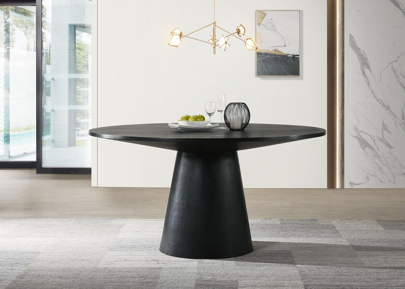 Jasper - 5 Piece Round Dining Set - Ebony Black