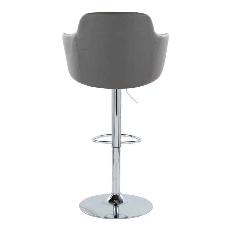 Boyne - Contemporary Adjustable Barstool With Swivel With Oval Footrest (Set of 2)