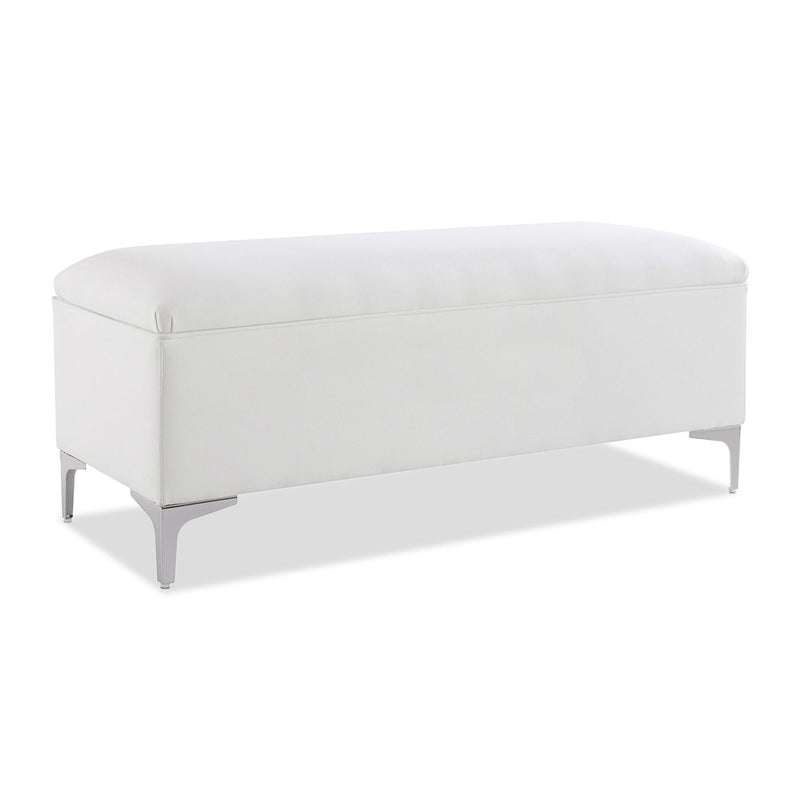 Madelyn - Modern Storage Bench - Bright White Dye