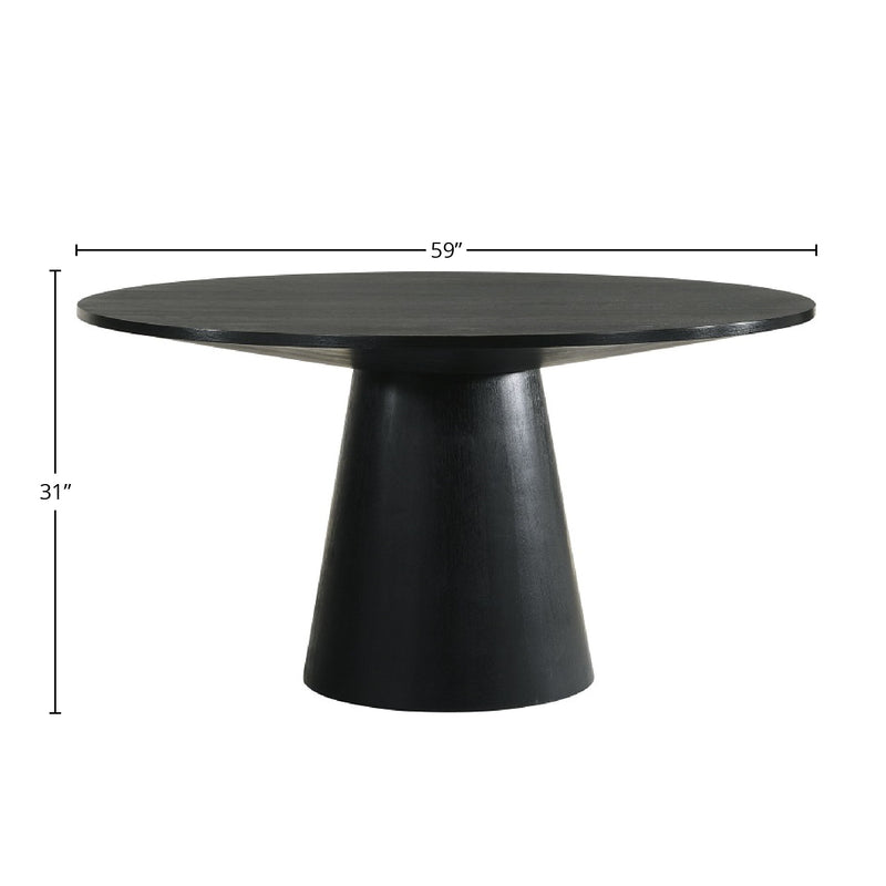 Froja - Manufactured Wood Round Dining Table - Black