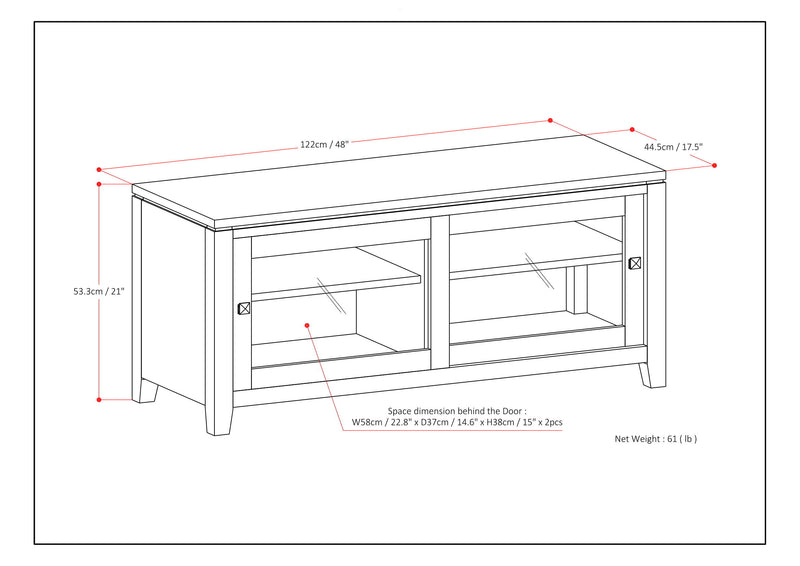 Cosmopolitan - Handcrafted TV Media Stand