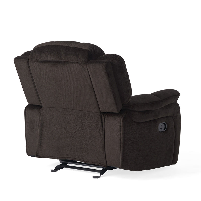 Classic Design, Plush Fabric, Glider Recliner