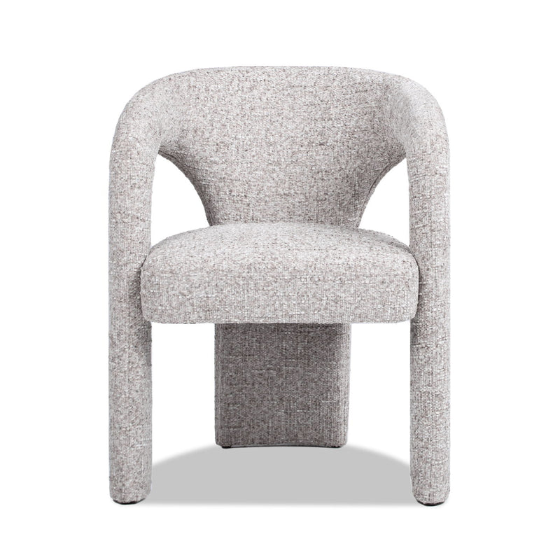 Sydney - Fully Upholstered Barrel Dining Chair - Multi Greige Beige