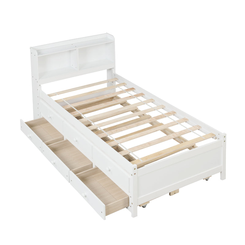 Bed With Twin Trundle, Drawers