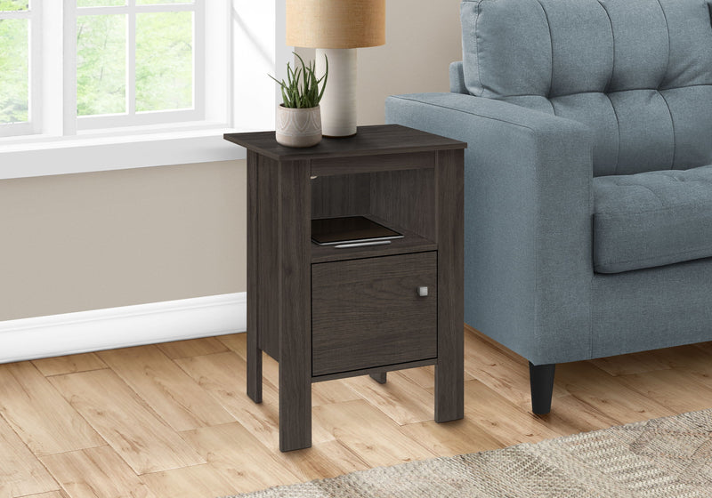 Accent Nightstand Side Table, Storage, Transitional - Oak