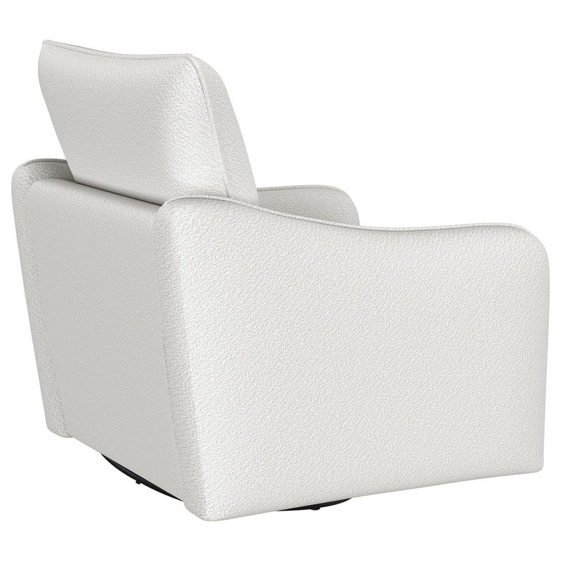 Madia - Upholstered Sloped Arm Swivel Glider Chair - Vanilla