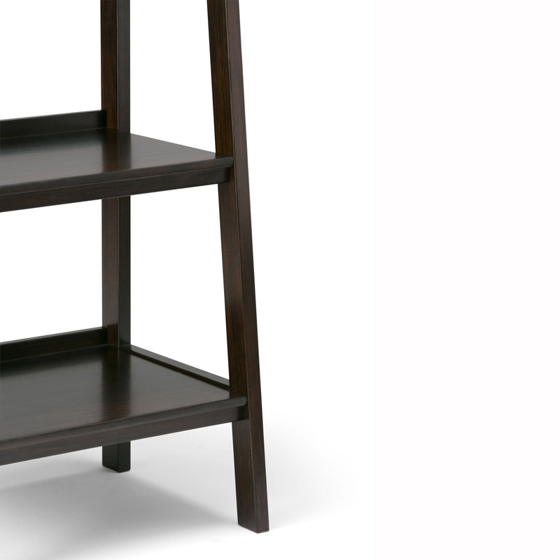 Sawhorse - Ladder Shelf - Dark Chestnut Brown