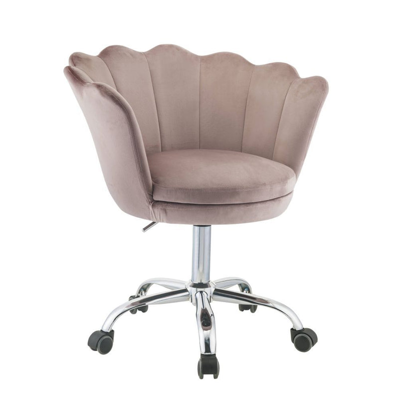 Micco - Office Chair - Rose Quartz Velvet & Chrome