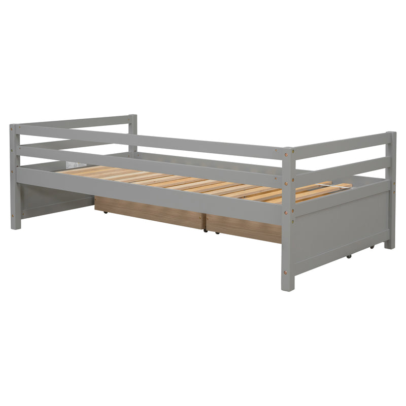 Daybed with two Storage Drawers ,Grey(Old SKU:W50450914)