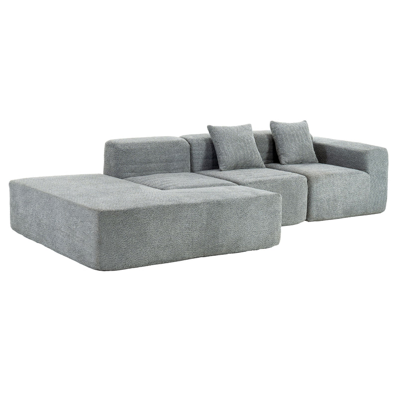 Sectional Sofa Full-Compressed Sofa Couch Free-Combined Sofa For Living Room