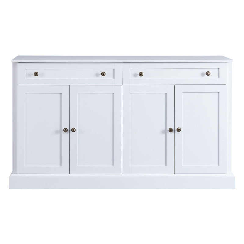 Kitchen Sideboard Storage Buffet Cabinet With 2 Drawers & 4 Doors Adjustable Shelves For Dining Room, Living Room