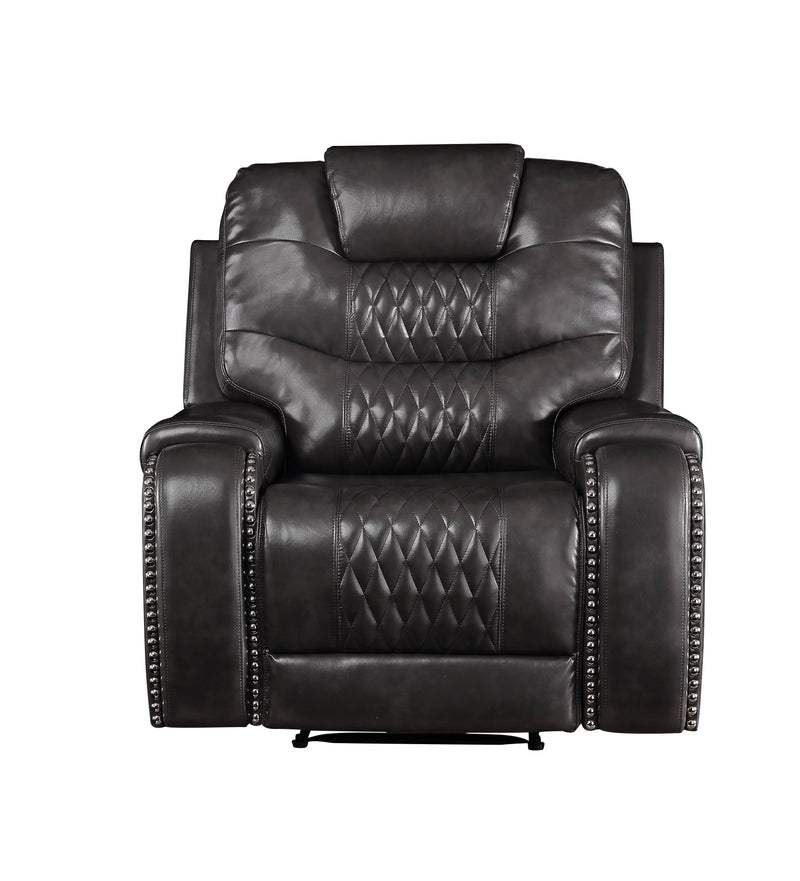 Braylon - 3 Pieces Living Room Set, Manual Recliner - Brown