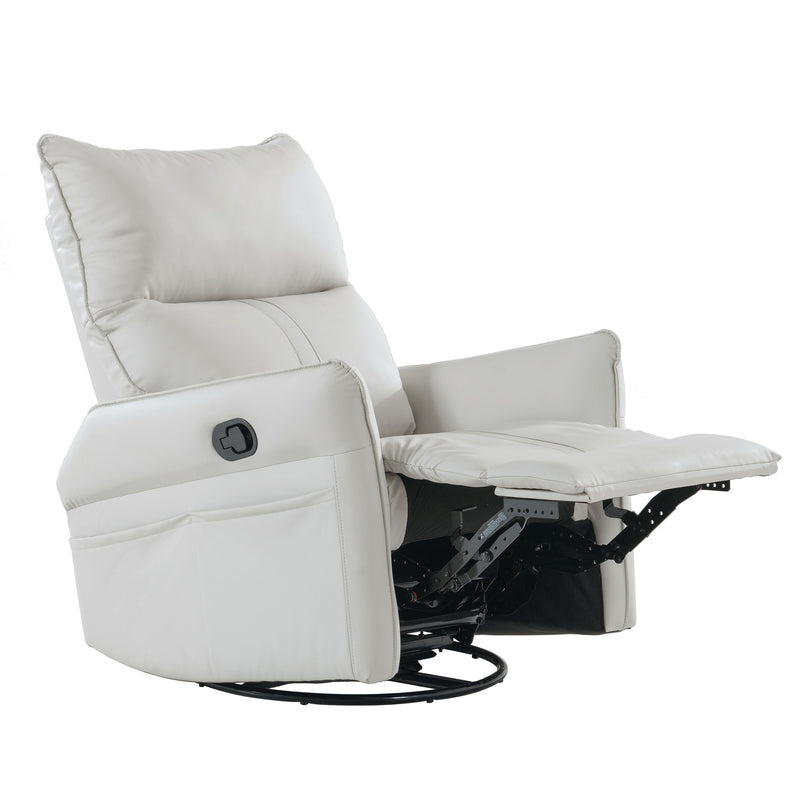 Rocking Recliner Chair, 360 Degree Swivel Nursery Rocking Chair, Glider Chair, Modern Small Rocking Swivel Recliner Chair For Bedroom, Living Room Chair Home Theater Seat, Phone Holder