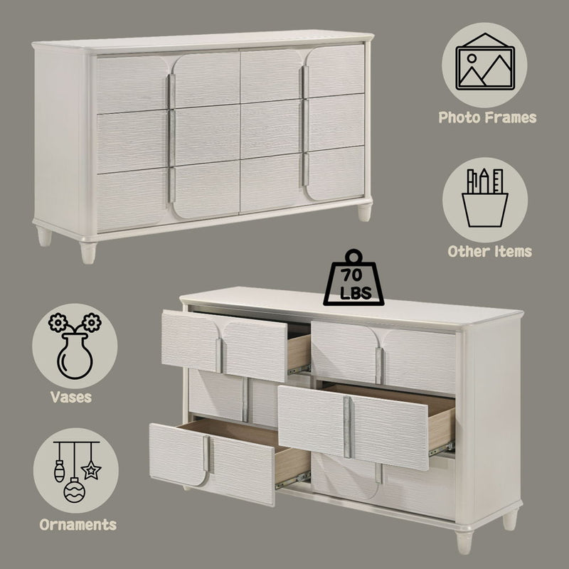 Laveda - Dresser - Pearl White Finish