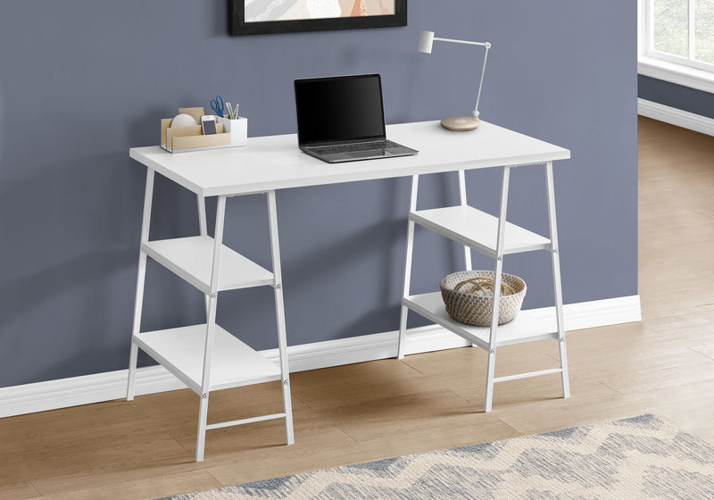 Computer Desk For Home Office, Laptop, Storage Shelves, Contemporary & Modern