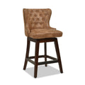 Holmes - Tufted High Back 360 Swivel Counter Height Barstool