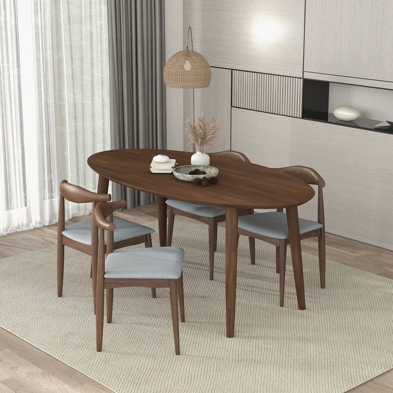 Ada - Mid-Century Modern Style Oval Dining Table