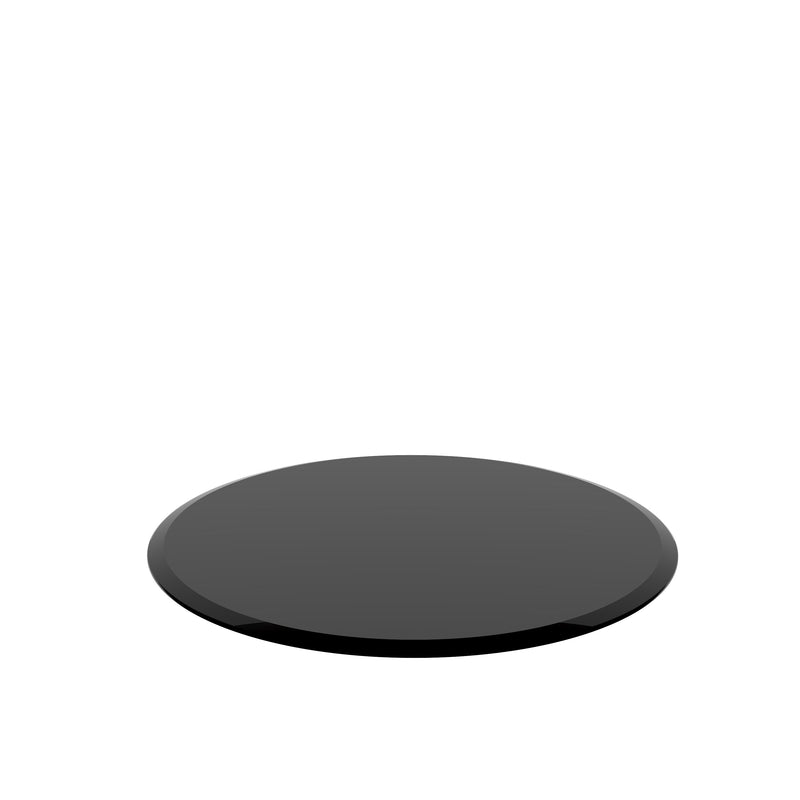 38.6" Round Tempered Glass Table Top Glass Beveled Polished Edge