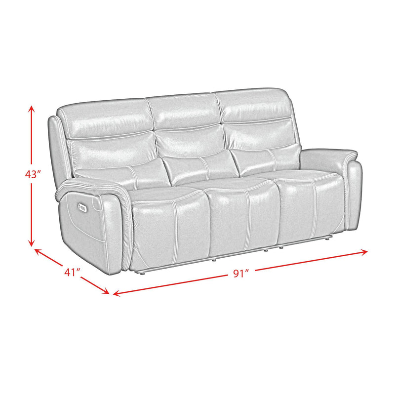 Aruba - Power Motion Sofa With Power Headrest - Pebble Navy