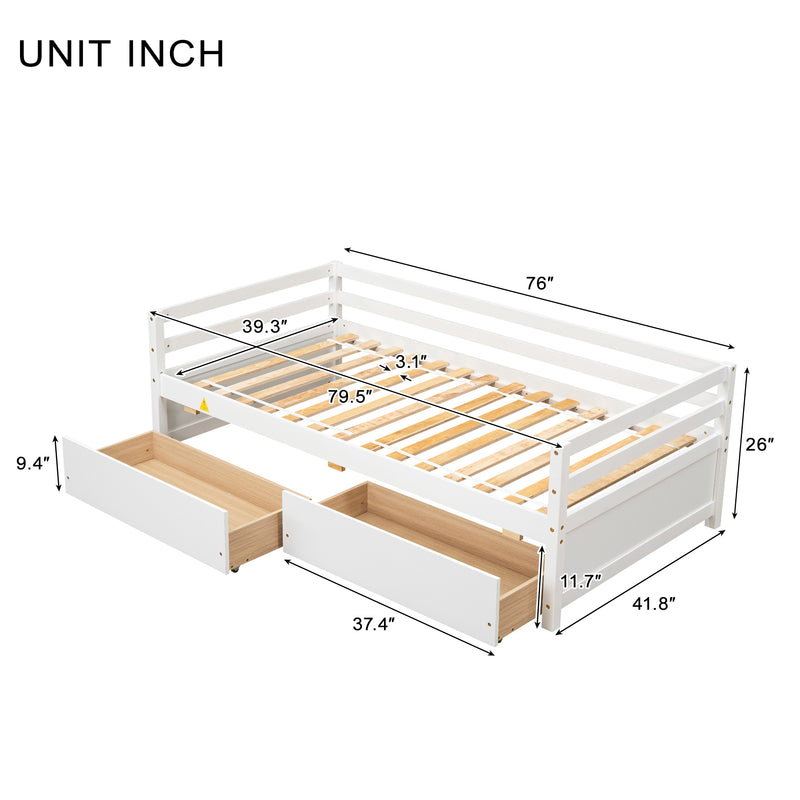 Daybed with two Storage Drawers ,White(Old SKU:W50450915)