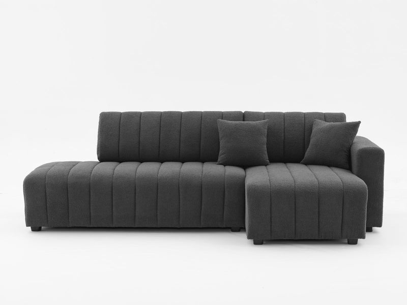 Jessica - Lamb Wool Sectional Sofa With Chaise