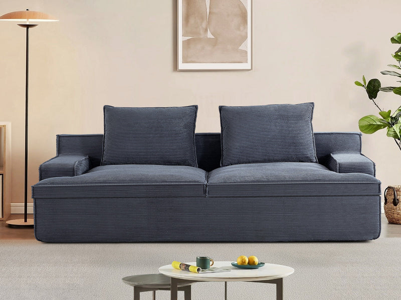 Nimbus - Oversized Full Foam 4 Seater Couch For Living Room Upholstered In Soft Corduroy, Wide Armrests