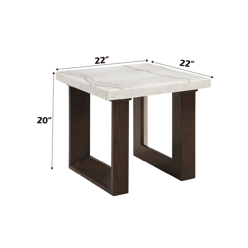 Edwyn - Natural Marble Top End Table