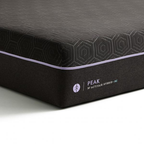 Peak - Split California King ActivAir™ Hybrid Mattress + HyperChill™ Cover - Black