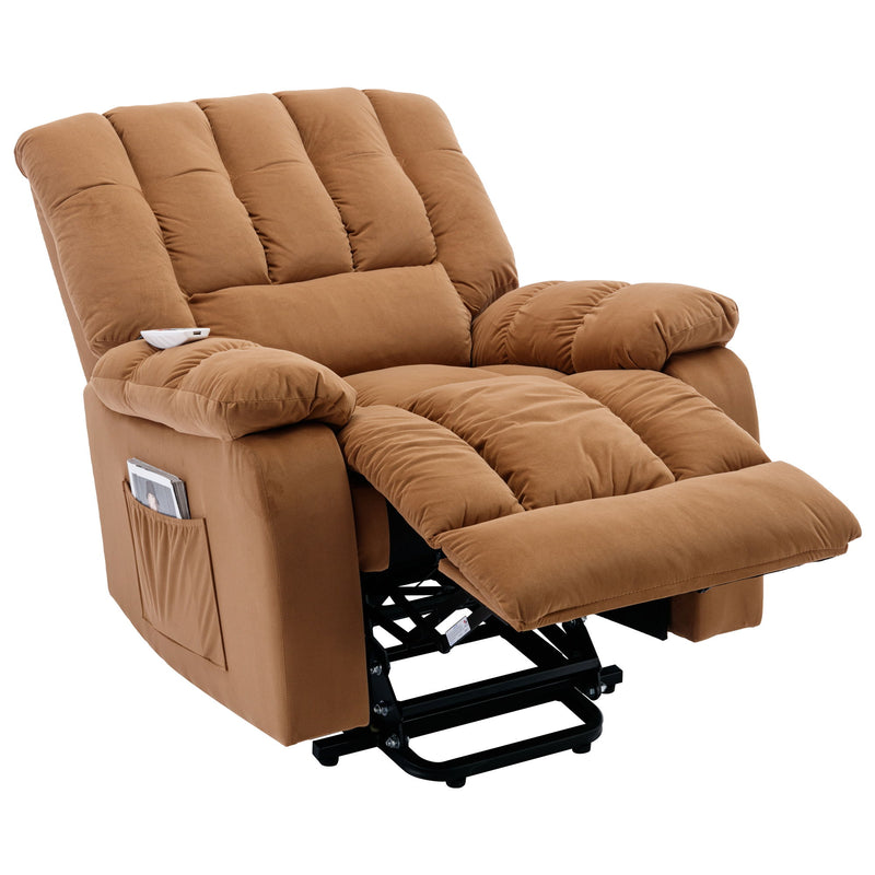 Massage Recliner Chair Electric Power Lift Recliner Chairs With Heat, Vibration, Side Pocket For Living Room Bedroom