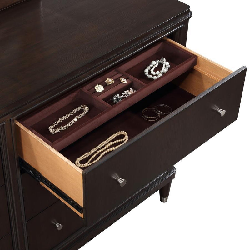 Emberlyn - 6-Drawer Dresser With Mirror - Brown