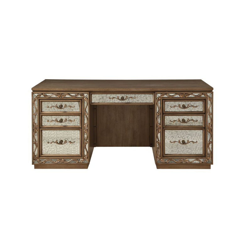 Orianne - Desk - Antique Gold - Atlantic Fine Furniture Inc