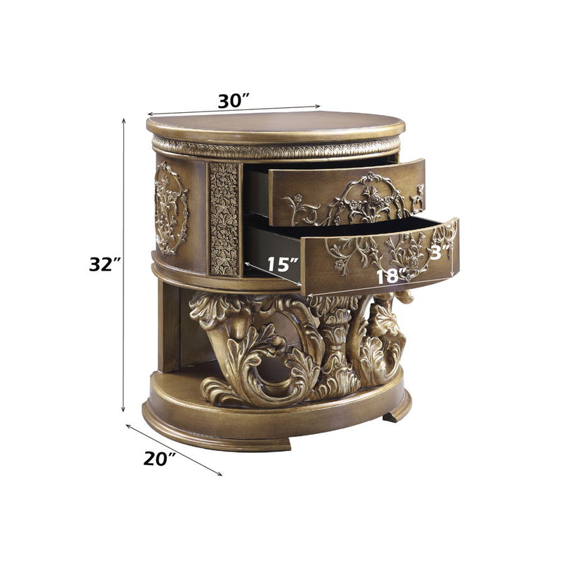 Constantine - Nightstand - Brown & Gold Finish