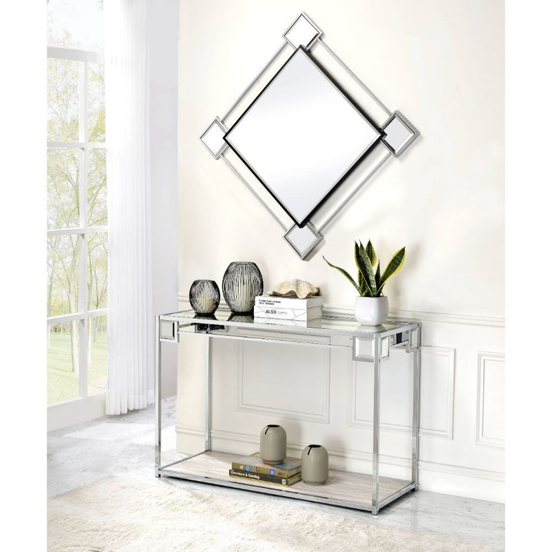 Asbury - Wall Mirror - Mirrored & Chrome - Atlantic Fine Furniture Inc