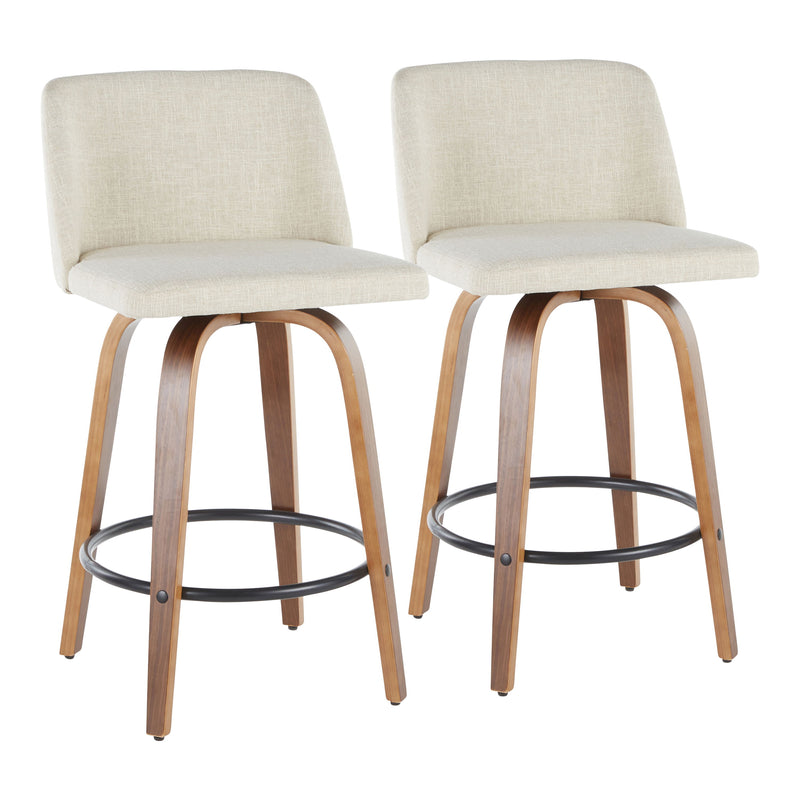 Toriano - Mid-Century Modern Counter Stool (Set of 2)