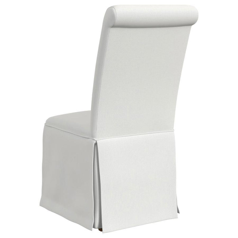 Shawna - Upholstered Skirted Dining Chair (Set of 2) - White