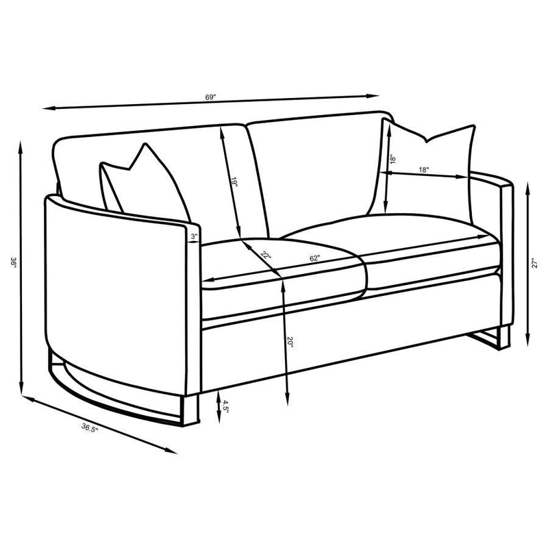 Corliss - Upholstered Arched Arm Sofa Set