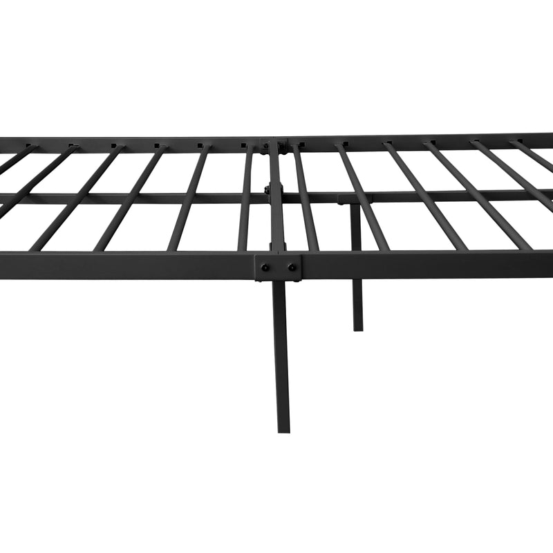 Queen Size Metal Bed Frame with Headboard and Footboard (black)