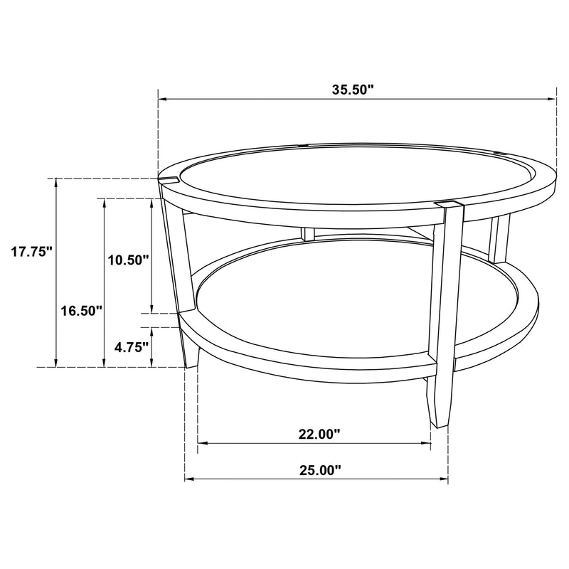 Camillo - Round Solid Wood Coffee Table - Maple