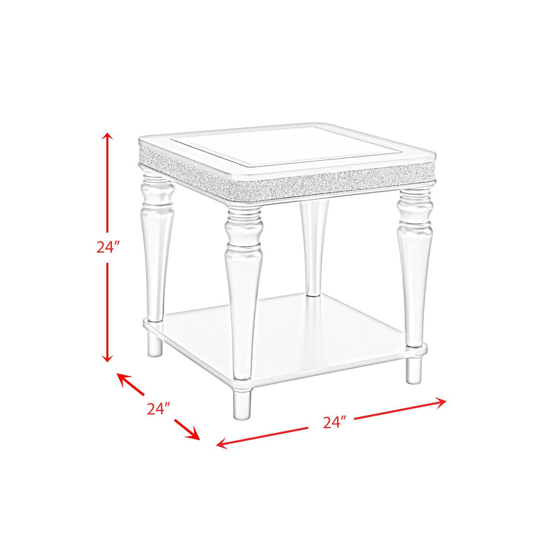 Avril - End Table - Silver