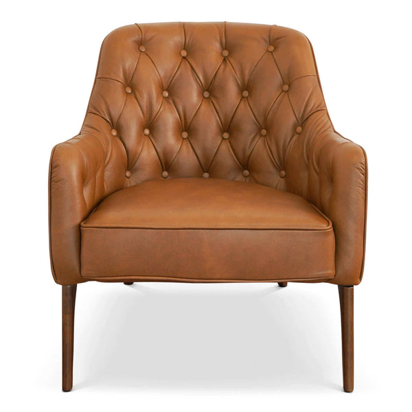 Joshua - Tufted Lounge Chair - Natural / Tan