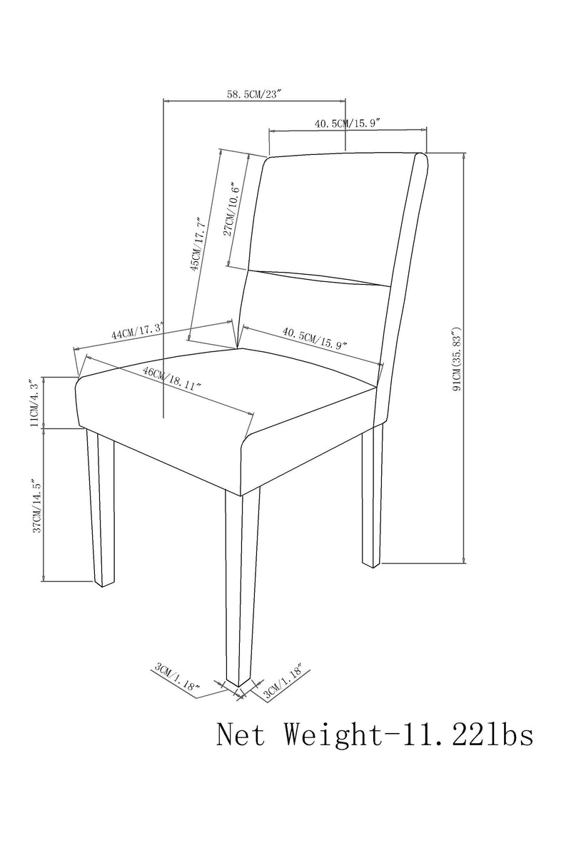 Ashford - Parson Dining Chair (Set of 2) - Stone Gray