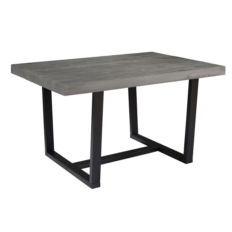 Rustic Metal And Solid Distressed Dining Table