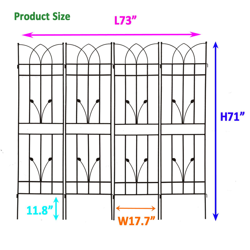 Metal Garden Trellis Rustproof For Climbing Plants Outdoor Flower Support